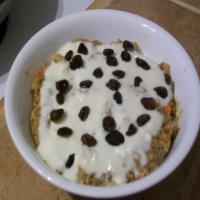 Carrot Cake Oatmeal With Cream Cheese Frosting image