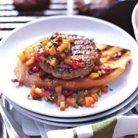 Open-Face Lamb Burgers with Pistachio-Apricot Relish image