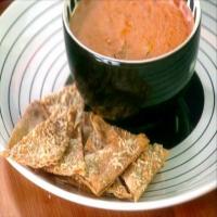 Parmesan Lavash Chips with Creamy Tomato-Basil Dip_image