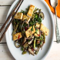 Spicy Stir-Fried Eggplant, Tofu and Water Spinach (Ong Choy)_image
