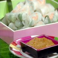 Shrimp Spring Rolls with Peanut Dipping Sauce image