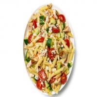 Pasta Salad with Chicken, Cucumber, Cherry Tomatoes and Feta_image
