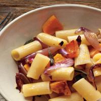Roasted Red Onion and Squash Pasta image