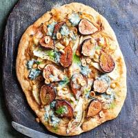 Rye pizza with figs, fennel, gorgonzola & hazelnuts image