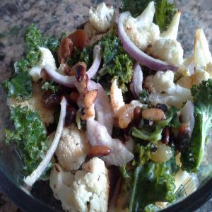 Kale and Roasted Cauliflower Salad With Tahini Vinaigrette_image