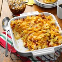 Apple, Cheddar & Bacon Bread Pudding_image