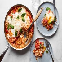 One-Skillet Orzo With Tomatoes and Eggs image