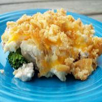 Layered Chicken Broccoli Casserole (No Canned Soup) image