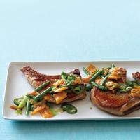 Pork Chops with Peppers and Green Beans image