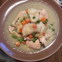 Healthier Slow Cooker Chicken and Dumplings image