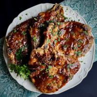 Spicy Air Fryer Pork Chops with Apricot Glaze image
