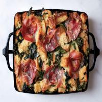 Parmesan Bread Pudding with Broccoli Rabe and Pancetta_image