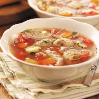 Roasted Veggie and Meatball Soup image