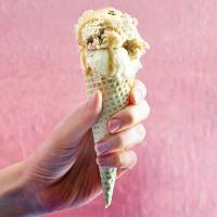 Coconut, caramel & pecan dairy-free ice cream image
