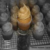 Banana Cupcakes with Molasses Frosting image