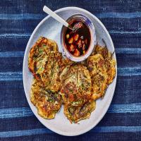 Scallion Pancakes With Chili-Ginger Dipping Sauce image