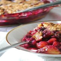 Peach-Blueberry Crisp with Almond Topping_image