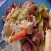 Cooked Cabbage W/ Kielbasa & Ham_image