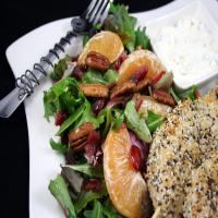 Mixed Green Salad With Oranges, Dried Cranberries and Pecans image