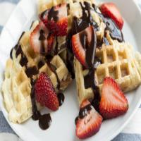 Bacon, Strawberry and Chocolate Waffles image