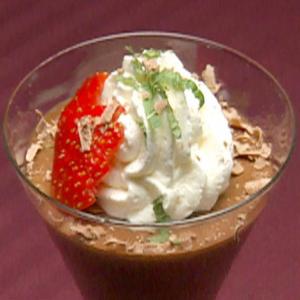 Chocolate Mousse with Whipped Cream and Strawberries_image