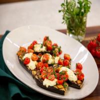 Grilled Baby Eggplants with Fresh Ricotta and Farm Stand Tomatoes image
