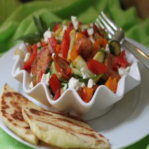 Ribbons of Zucchini Mediterranean Salad image