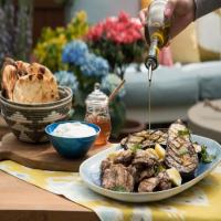 Mediterranean Grilled Chicken Thighs and Eggplant_image