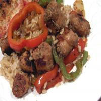 Turkey Sausage and Bell Peppers Weight Watchers Style_image