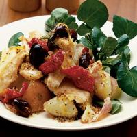 Crushed potatoes with sizzled chicken_image