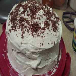 Dark Chocolate Cake With Whipped Cream Cheese Frosting image