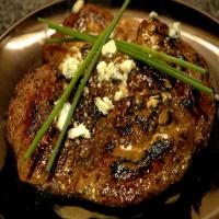 Balsamic Rib-Eye Steak With Bleu Cheese Sauce image