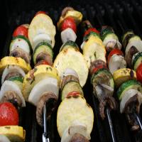 Vegetable Kabobs With Seasoned Butter Sauce_image