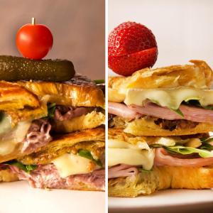 Castle Wood Reserve® Angus Seasoned Roast Beef, Horseradish Cream, And Spinach Croissant Sandwich Recipe by Tasty_image
