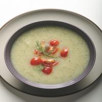 Fennel and Zucchini Soup with Warm Tomato Relish_image