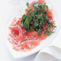 Tuna Carpaccio with Watercress Salad and Balsamic Dressing_image