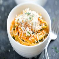 Creamy Roasted Red Pepper Zucchini Noodles Recipe - (4.6/5)_image