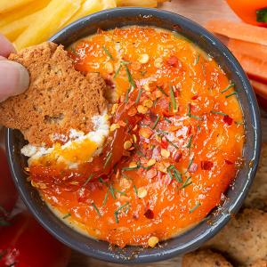 Baked Ricotta Cheese Dip with Jam (+VIDEO) | MasalaHerb.com_image