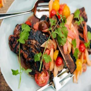 Grilled Country Ribs with Melon Salad_image