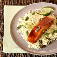 Hoisin-Lime Salmon with Asparagus Couscous image