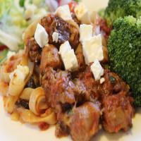 Roasted Eggplant and Sausage With Linguine image