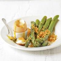 Asparagus soldiers with a soft-boiled egg image