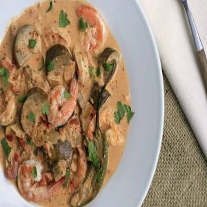 Spicy Goan Shrimp Curry With Eggplant image