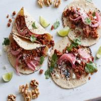 Nut Meat Tacos with Pickled Red Onions image