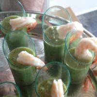Appetizer Cucumber Gazpacho with Shrimp_image