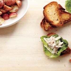 Open-Faced Trout Sandwiches with Mustard Potatoes_image