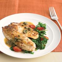 Tilapia with Arugula, Capers, and Tomatoes image