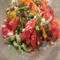 Bell Pepper, Tomato, and Feta Salad_image