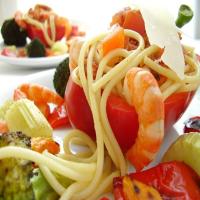 Personilized Pasta With Roasted Veggies and Shrimp_image