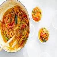 Braised Peppers and Onions image